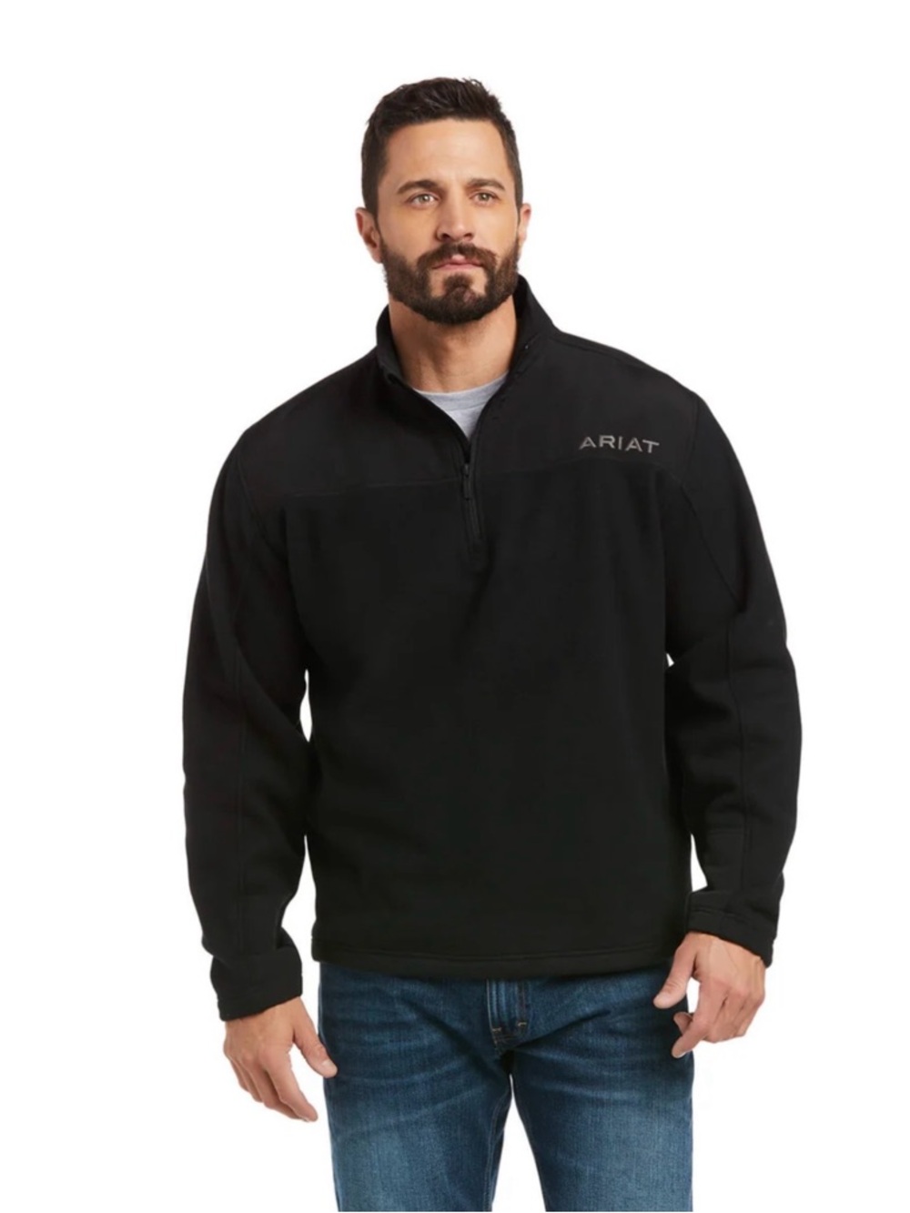 Ariat Men’s Black Half-Zip Fleece Pullover